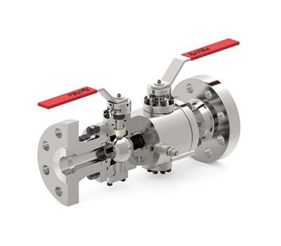 Dobbelt blok og udluftning af kugleventil